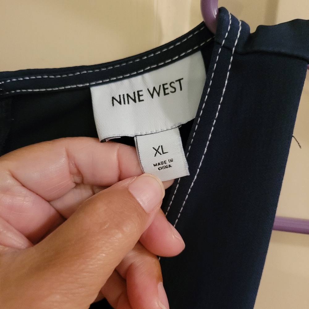 Nine West Navy Nine West Navy v-neck jumpsuit XL - Picture 4 of 4